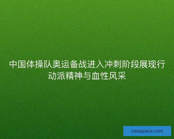 中国体操队奥运备战进入冲刺阶段展现行动派精神与血性风采
